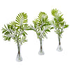 Nearly Natural 8086-S3 19" Artificial Green Mini Palm Plant in Vase, Set of 3