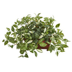 Nearly Natural 8565 28" Artificial Green Florida Beauty Plant in Rectangular Planter
