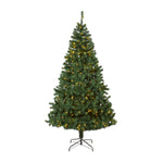 Nearly Natural 7` Northern Tip Pine Artificial Christmas Tree with 350 Clear LED Lights