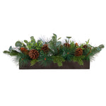 Nearly Natural A1838 30`` Pine Cone Artificial Christmas Centerpiece Arrangement