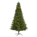 Nearly Natural 8` Vermont Fir Artificial Christmas Tree with 450 Clear LED Lights
