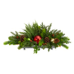 Nearly Natural A1868 24”Pinecones and Ornaments Artificial Christmas Arrangement