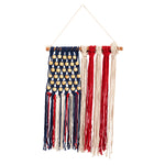 Nearly Natural 7132 14`` x 18`` Handmade American Flag ``Americana`` Wall Hanging