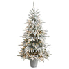 Nearly Natural T3038  6’ Flocked Long Vermont Pine Artificial Christmas Tree
