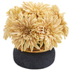 Nearly Natural 13`` Dahlia Artificial Arrangement in Stoneware Vase
