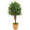 Nearly Natural 9699 52" Artificial Green Eucalyptus Tree in Terra-Cotta Planter, UV Resistant (Indoor/Outdoor)