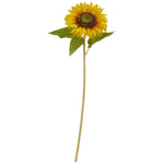 Nearly Natural 2279-S12 24" Artificial Yellow Sunflower Flower, Set of 12