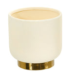 Nearly Natural 0759-S1 8” Elegance Ceramic Planter with Gold Accents