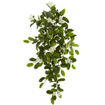 Nearly Natural 6151-S4 19" Artificial Green Mixed Stephanotis & Ivy Hanging Plant, Set of 4