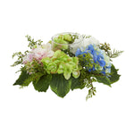 Nearly Natural 4209 5.5" Artificial Hydrangea Candelabrum, Multicolor