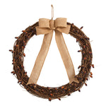 Nearly Natural W1177 30`` Fall Acorn and Decorative Bow Autumn Wreath