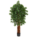 Nearly Natural 5.5` Lychee Artificial Tree with Natural Trunk