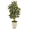 Nearly Natural T1114 58" Artificial Green Ficus Tree in Decorative Urn