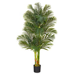 Nearly Natural T2019 6’ Triple Stalk Golden Cane Artificial Palm Trees