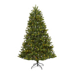 Nearly Natural 6` New Haven Spruce ``Natural Look`` Artificial Christmas Tree with 350 LED Lights
