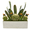 Nearly Natural P1106 26" Artificial Green Succulent Garden Plant in White Planter