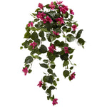 Nearly Natural 37`` Bougainvillea Hanging Artificial Plant (Set of 2)