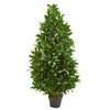 Nearly Natural 9103 4' Artificial Bay Leaf Topiary Tree, UV Resistant (Indoor/Outdoor)