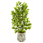 Nearly Natural 9922 36" Artificial Green Ficus Tree in Floral Planter