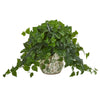 Nearly Natural 8602 23" Artificial Green Real Touch London Ivy Plant in Vase