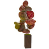 Nearly Natural P1065 35" Artificial Brown Sea Grape Plant in Weathered Brown Planter