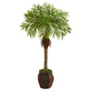 Nearly Natural 9426 62" Artificial Green Robellini Palm Tree in Decorative Planter