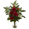 Nearly Natural Rose & Chryistam Arrangement