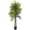 Nearly Natural 5480 Artificial Green Double Robellini Palm Tree, UV Resistant (Indoor/Outdoor)