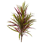 Nearly Natural 6173-S3 28" Artificial Green & Purple Fall Vanilla Grass Plant, Set of 3