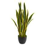 Nearly Natural 6349 26" Artificial Green Sansevieria Plant