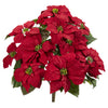 Nearly Natural 6077-S2 24" Artificial Red Poinsettia Plant, Set of 2