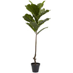 Nearly Natural 5448 4' Artificial Green Fiddle Leaf Tree, UV Resistant (Indoor/Outdoor)