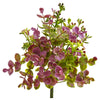 Nearly Natural 6155-S12 8" Artificial Green & Pink Eucalyptus & Sedum Plant, Set of 12