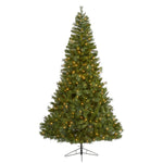 Nearly Natural 7.5`Mount Hood Spruce Artificial Christmas Tree with 450 Warm White Lights and 1285 Bendable Branches