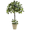 Nearly Natural 6820 3' Artificial Green Stephanotis Topiary Tree with Planter