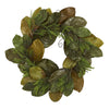 Nearly Natural 26`` Magnolia Leaf Artificial Wreath