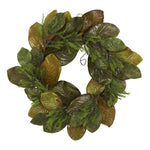 Nearly Natural 26`` Magnolia Leaf Artificial Wreath