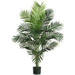 Nearly Natural 5259 5' Artificial Green Paradise Palm with Pot