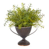 Nearly Natural 8840 14" Artificial Green Rosemary Plant in Metal Goblet