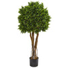 Nearly Natural 9150 46" Artificial Green Boxwood Topiary Tree, UV Resistant (Indoor/Outdoor)