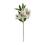 Nearly Natural 2382-S2-WH 31`` Ruburn Lily Artificial Flower (Set of 2)