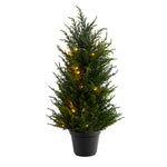 Nearly Natural T1710 18`` Cedar Artificial Tree with LED Lights