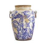Nearly Natural 0723-S1 10.5" Nautical Ceramic Urn Vases