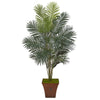 Nearly Natural T1025 65" Artificial Green Paradise Palm Plant in Brown Planter