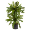 Nearly Natural 6358 2.5' Artificial Green Double Cycas Plant