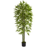 Nearly Natural 5386 6' Artificial Green Bamboo Tree, UV Resistant Indoor/Outdoor