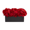 Nearly Natural Red Hydrangea Artificial Arrangement in Ceramic Vase