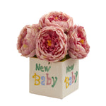 Nearly Natural 11`` Rose Artificial Arrangement in “New Baby`` Vase