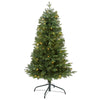 Nearly Natural 4` Vermont Fir Artificial Christmas Tree with 100 Clear LED Lights