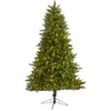 Nearly Natural 6.5` Vermont Spruce Artificial Christmas Tree with 450 Warm White (Multifunction) LED Lights with Instant Connect Technology and 984 Bendable Branches